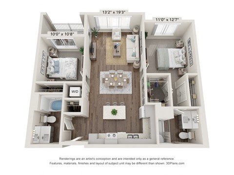 B1 Floor Plan at Heron Ridge 62+ Apartments, Kissimmee, 34746